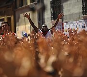 San Fermino festivalis Ispanijoje