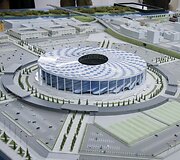 Būsimo stadiono Žemutiniame Naugarde maketas