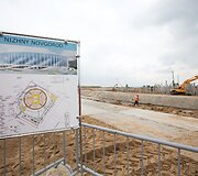 Būsimo stadiono Žemutiniame Naugarde statybvietė
