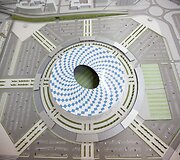 Būsimo stadiono Žemutiniame Naugarde maketas