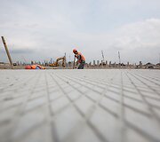 Būsimo stadiono Žemutiniame Naugarde statybvietė