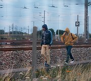 Migrantai Prancūzijoje mėgina pasiekti Didžiąją Britaniją per Eurotunelį