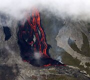 Reunjono saloje i&scaron;siveržęs ugnikalnis