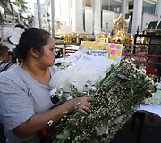 Po sprogimo vėl atidaryta Bankoko &scaron;ventykla