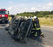 Atverčiamas automobilis