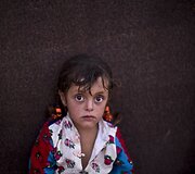 Pabėgėlių i&scaron; Sirijos mergaitė, keturmetė Zahra Jordanijoje