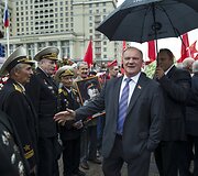 Rusijos komunistų partijos lyderis Genadijus Ziuganovas susitinka su buvusios Sovietų Sąjungos pareigūnais