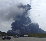 I&scaron;siveržė Aso ugnikalnis Japonijoje