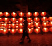 &bdquo;Lumina&ldquo; &scaron;viesos festivalio darbai Kaskaise, Portugalijoje