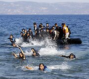 Migrantai pasiekę Graikijos salas