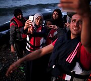 Migrantai pasiekę Graikijos salas