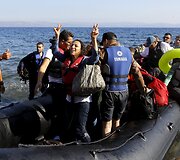 Migrantai pasiekę Graikijos salas