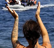 Migrantai pasiekę Graikijos salas