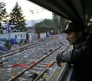 Migrantai traukiniuose