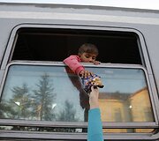Migrantai traukiniuose