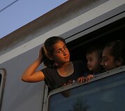 Migrantai traukiniuose