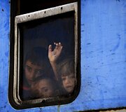 Migrantai traukiniuose