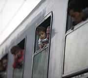 Migrantai traukiniuose