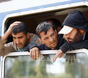 Migrantai traukiniuose