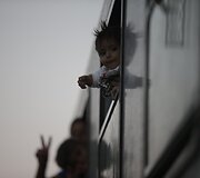 Migrantai traukiniuose