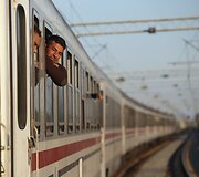 Migrantai traukiniuose