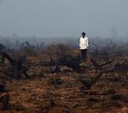 Indonezijos prezidentas sudegusiame mi&scaron;ke