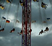 Karuselė Vokietijos Octoberfest &scaron;ventėje