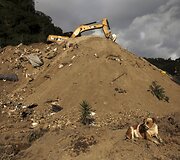 Purvo nuo&scaron;liauža Gvatemaloje