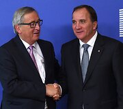 Jeanas-Claude Junckeris ir &Scaron;vedijos premjeras Stefanas Lovfenas