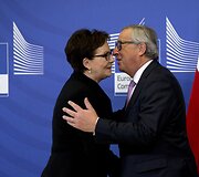 Lenkijos premjerė Ewa Kopacz ir Jeanas-Claude Junckeris