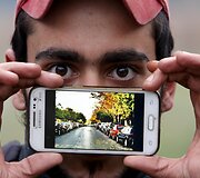 Migrantas Haldunas i&scaron; Damasko rodo &scaron;io miesto nuotrauką
