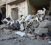 Sirijos gyventojai po bombardavimų