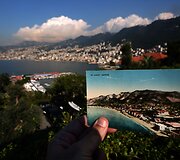 1Beirutas dabar ir apie 1920 metus i&scaron;leistoje atvirutėje