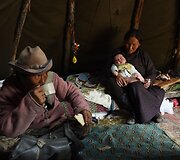 Mongolijos klajokliai &scaron;iaurės elnių augintojai