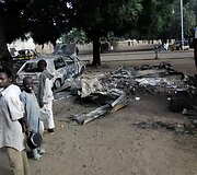 Nigerijos turgavietė kitą dieną po dviejų mirtininkių susisprogdinimo