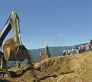 Purvo nuo&scaron;liauža Mianmare