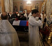 Turkijos numu&scaron;to rusų lėktuvo piloto laidotuvės