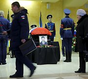 Turkijos numu&scaron;to rusų lėktuvo piloto laidotuvės