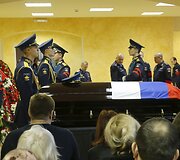 Turkijos numu&scaron;to rusų lėktuvo piloto laidotuvės