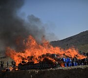 Afganistane deginami sulaikyti narkotikai