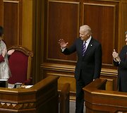 Joe Bidenas lankėsi Ukrainos Auk&scaron;čiausioje Radoje