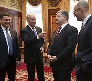 Joe Bidenas lankėsi Ukrainos Auk&scaron;čiausioje Radoje