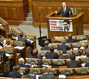 Joe Bidenas lankėsi Ukrainos Auk&scaron;čiausioje Radoje