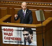 Joe Bidenas lankėsi Ukrainos Auk&scaron;čiausioje Radoje