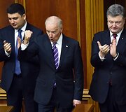 Joe Bidenas lankėsi Ukrainos Auk&scaron;čiausioje Radoje