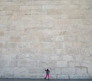 Penkiametė Valentina Juarez žvelgia į Va&scaron;ingtono monumentą
