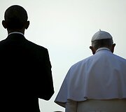 Popiežius Pranci&scaron;kus ir JAV prezidentas Barackas Obama