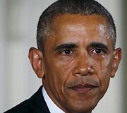 Kalbėdamas apie per &scaron;audynes žuvusį vaika Obama apsiverkė