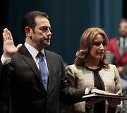 Gvatemalos prezidentu prisaikdintas Jimmy Moralesas