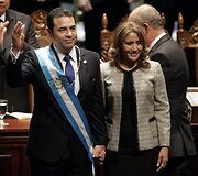 Gvatemalos prezidentu prisaikdintas Jimmy Moralesas